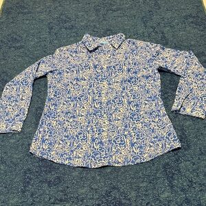 J. McLaughlin Flower Patterned Blouse, Size M